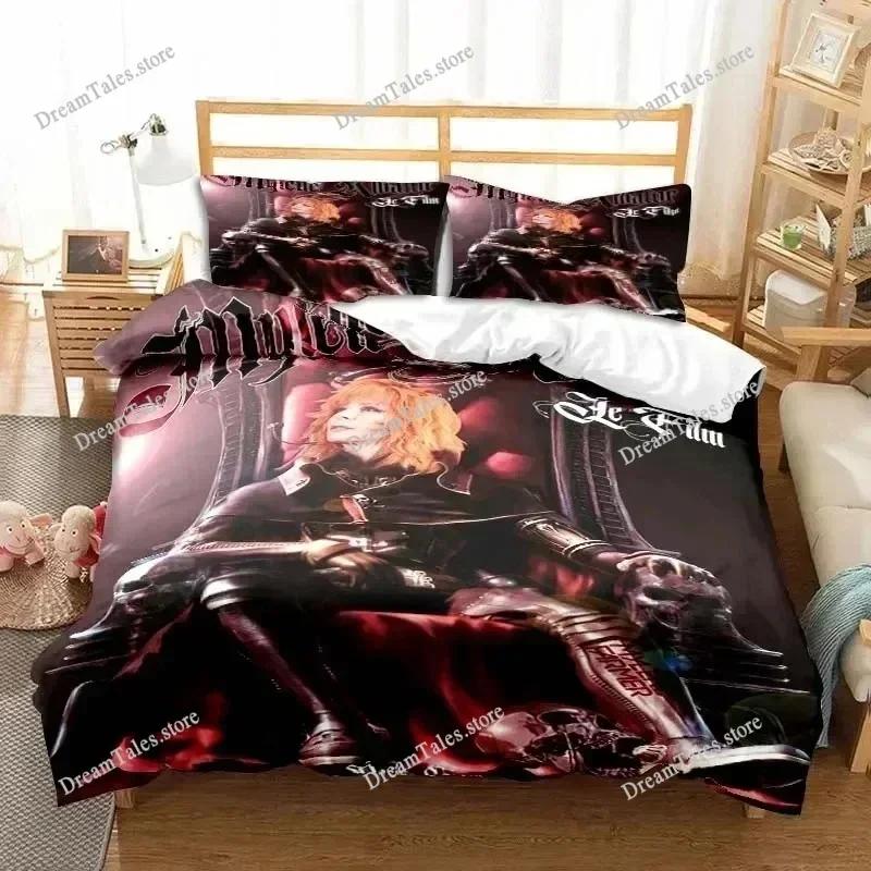 Duvet Cover Pillowcase Mylène Farmer Bedding Set Adult Boys Girls Bedroom Decoration Children Gift Single Double Large Size02996
