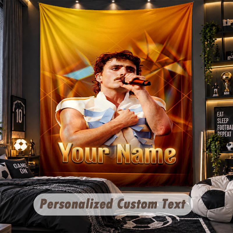 Personalized Wall Tapestry,Benson Boone Custom Printed Name, Fabric Wall Art For Indoor Room Backdrop
