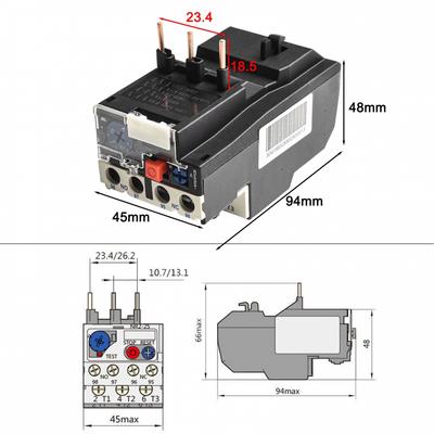 0.1-25Amp Motor Relay 3 Phase AC 50Hz/60Hz FR NR2-25