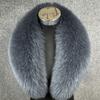 Real Fox Fur Collar Women Winter Thickened Fur Collar Scarf Collars Wraps Neck Warmer Fur Scarves Shawl Luxury Fluffy Fur Shawl