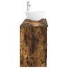 Bathroom Furniture Set 2 pcs Smoked Oak Wood Based Material