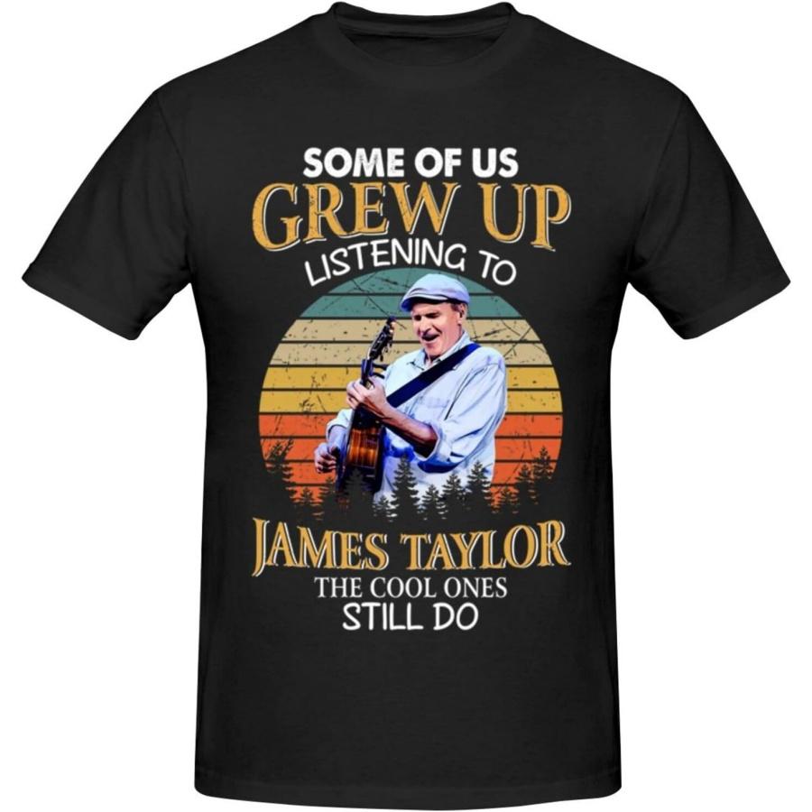 

HRGGWYB Мужская летняя повседневная и модная футболка James Music Taylor из чистого хлопка(7) S чёрный