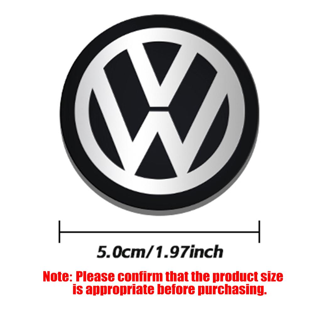 

2026 Hot For VOLKSWAGEN VW Car 45/50mm Steering Wheel Sticker Decoration Cover For Volkswagen VW R GTI ABT Golf Polo Tiguan Pass 1PCS