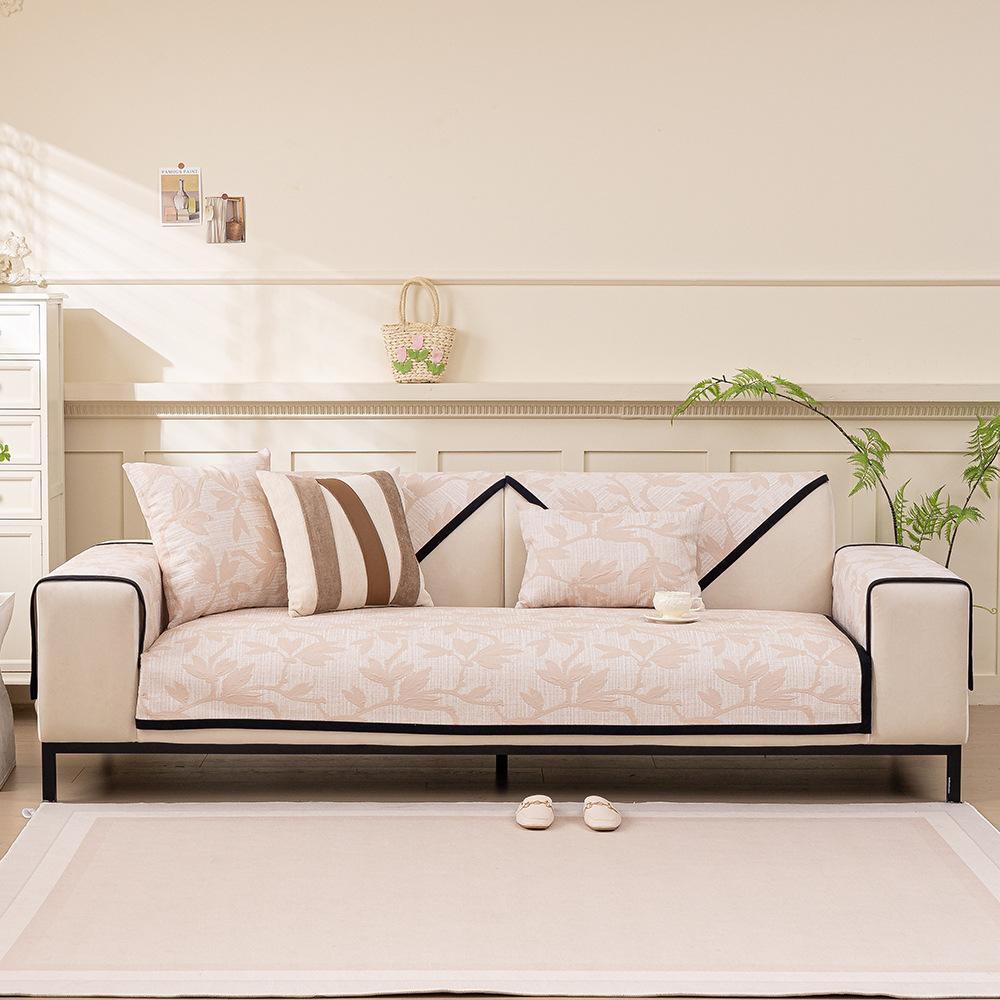 New Light Luxury Jacquard Anti-Cat Claw Sofa Cushion Universal Non-Slip Simple Sofa Seat Cushion Cover Back Towel