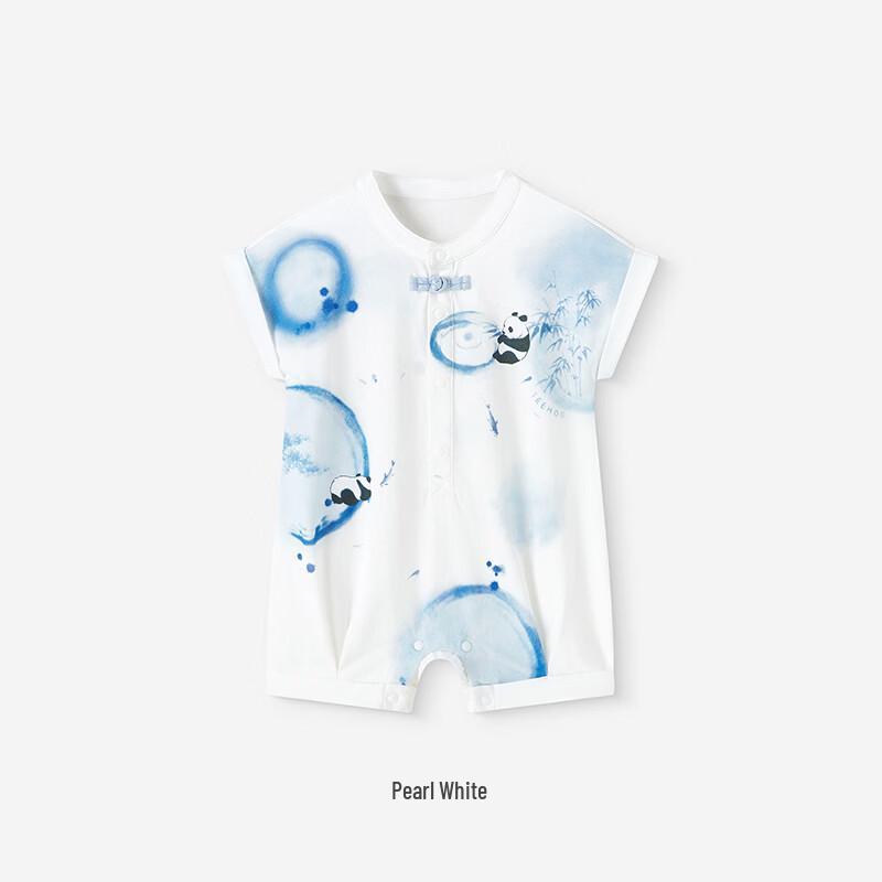 YEEHOO Baby Boys Short Sleeve Cotton Panda Romper