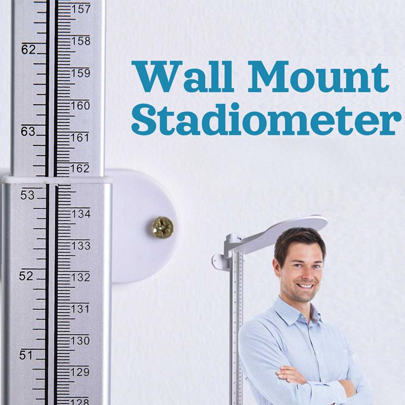 Professional Portable Stadiometer - Adjustable 20-210cm Dual Scale Wall-Mounted Height Rod | Medical-Grade Accuracy