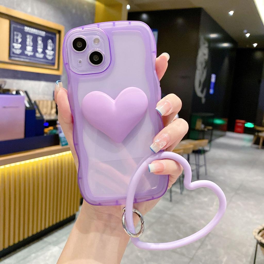 Applicable To Apple 14 Mobile Phone Case Wave Edge Love Bracelet IPhone 15 Soft Shell XR Anti-fall Soft Shell Protective Case