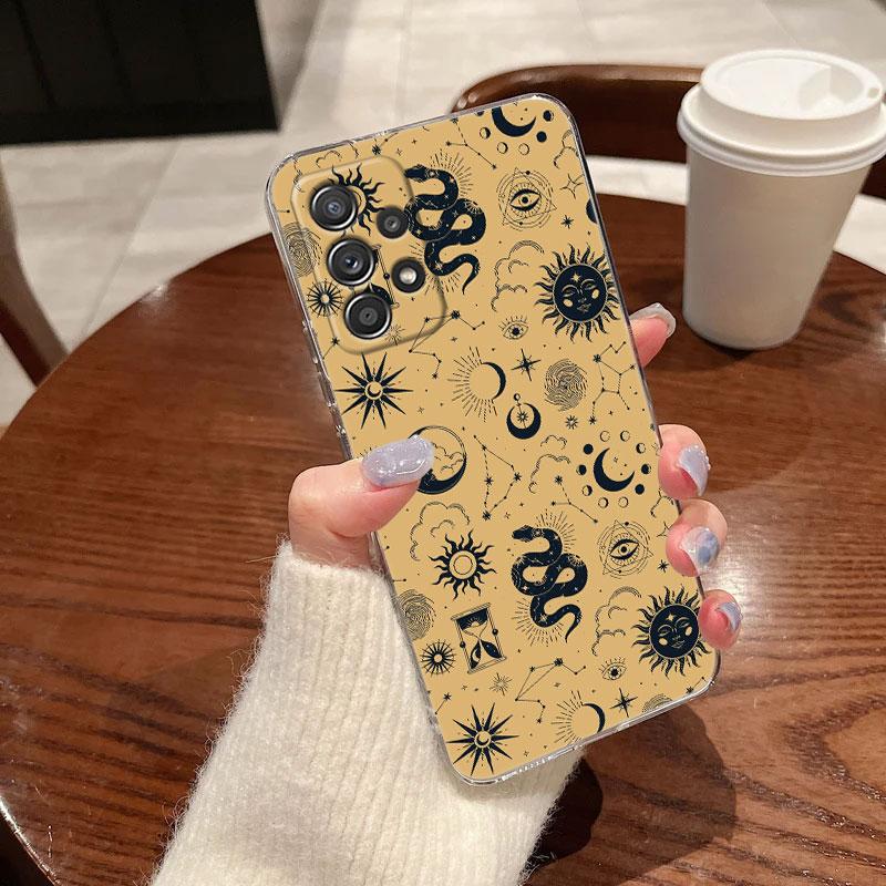 Sun Moon Tarot Card Astrology Magic Phone Case For Samsung Galaxy A56 A57 A37 A55 A54 A36 A35 A26 A25 A16 A17 A07 A52 A21s Cover