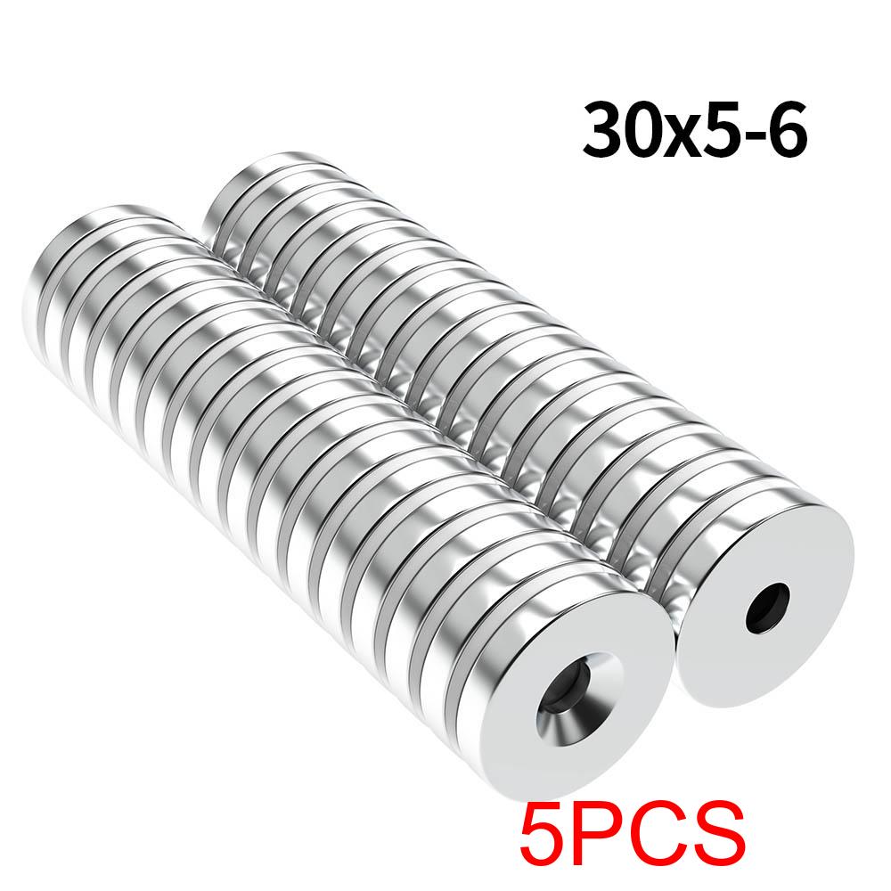 Super Strong Neodymium Magnet N35 NdfeB Permanent Magnetic imanes Round With Holes Powerful Magnets Refrigerator Magnet
