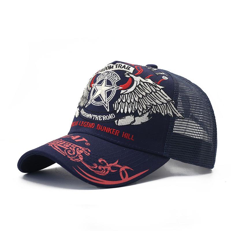 European and American soul rider wings mesh American locomotive cap truck driver hat breathable baseball cap