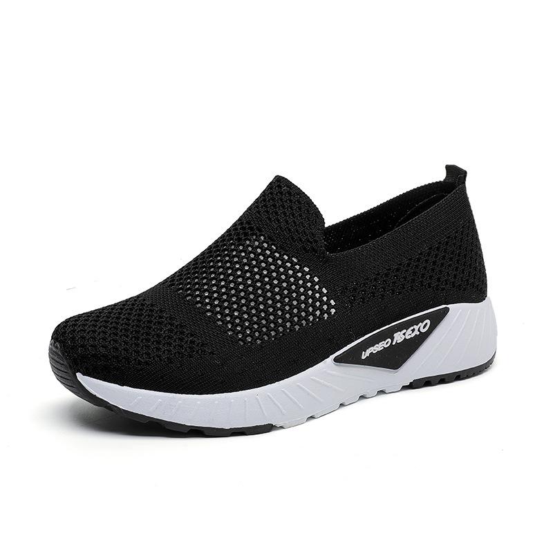 Women's Casual Shoes Fly-woven Shoes Hollow Breathable Sports Shoes Women's Soft-soled Lightweight Cloth Shoes
