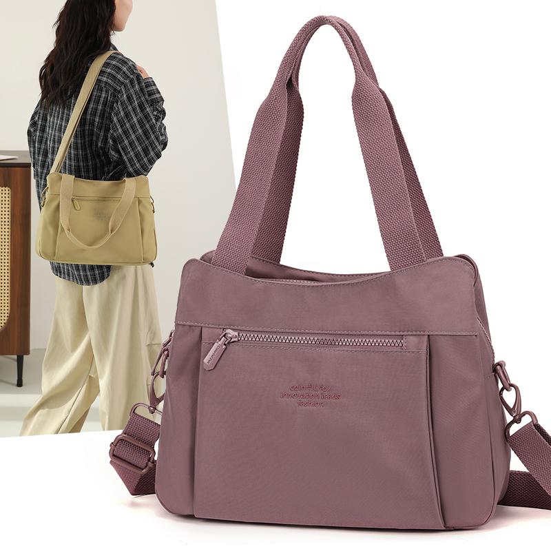 Fashion Female Handbag High Quality Fabric Women Tote Bag Large Capacity Girls Shopping Bag Casual Multi-pockets Shoulder Bag
