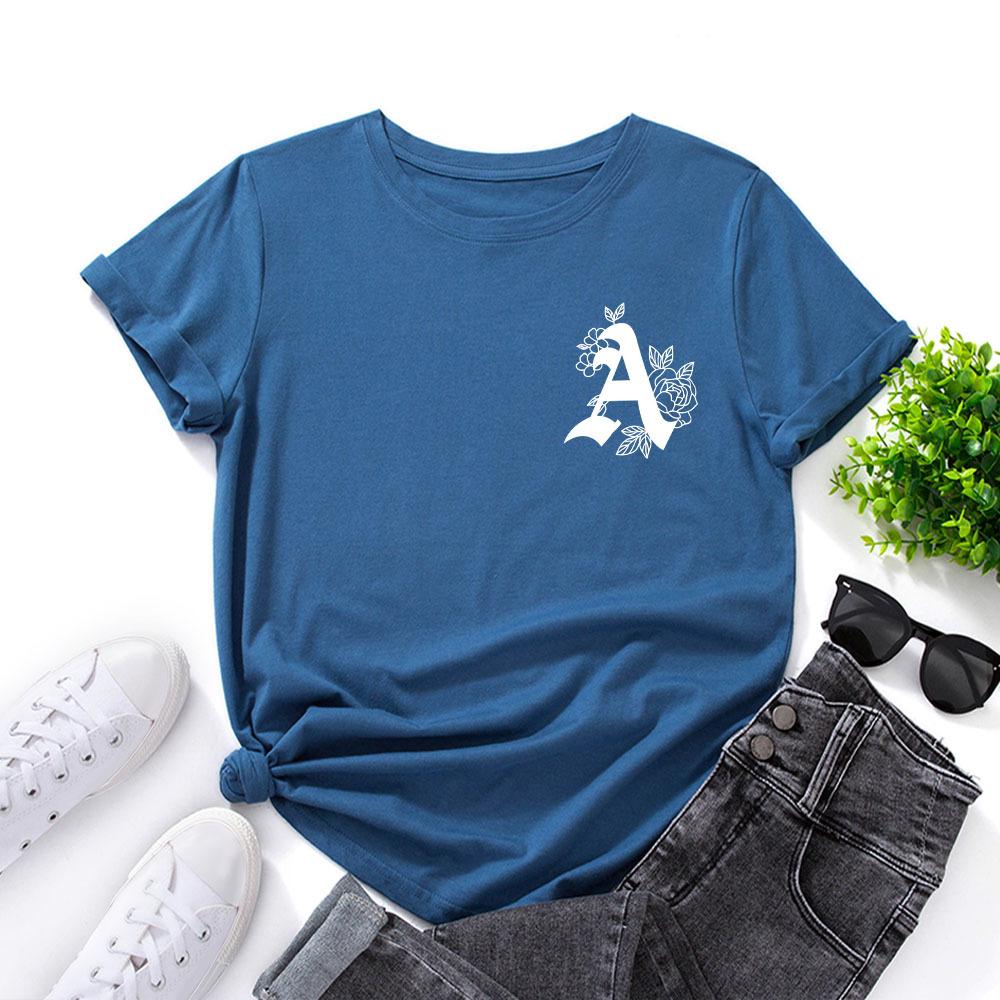 Casual Loose Top Fashion Print Short Sleeve Simple T-Shirts Women’s