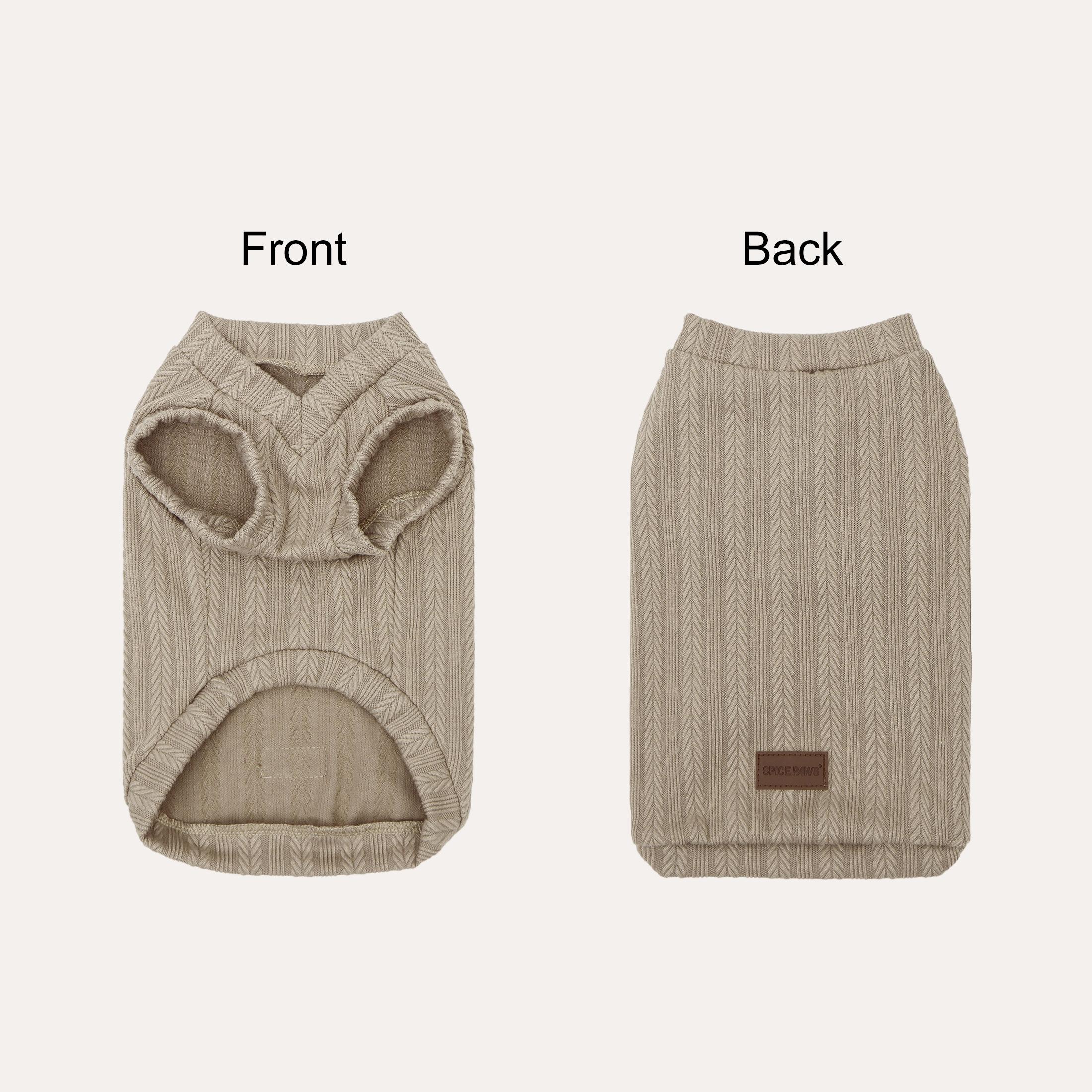 

Textured Pet Vest, Soft Knit Cat & Dog Top Wear with V-Neck Design, Sleeveless Puppy Clothing, Comfortable & Warm Winter Wear XS（old） золотой