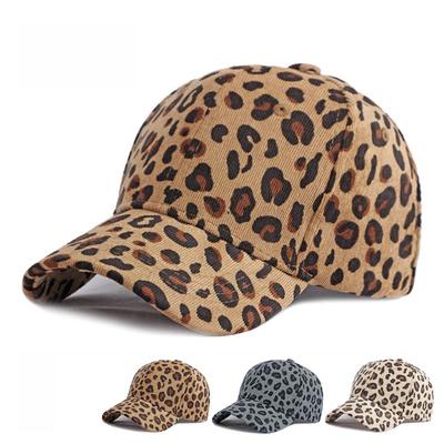 Damen Wintermütze Leopardenmuster Cord Baseballkappe Herren Retro Snapback Hip Hop Hut Accessoires Baumwolle Einfarbiges Muster Warme Hüte