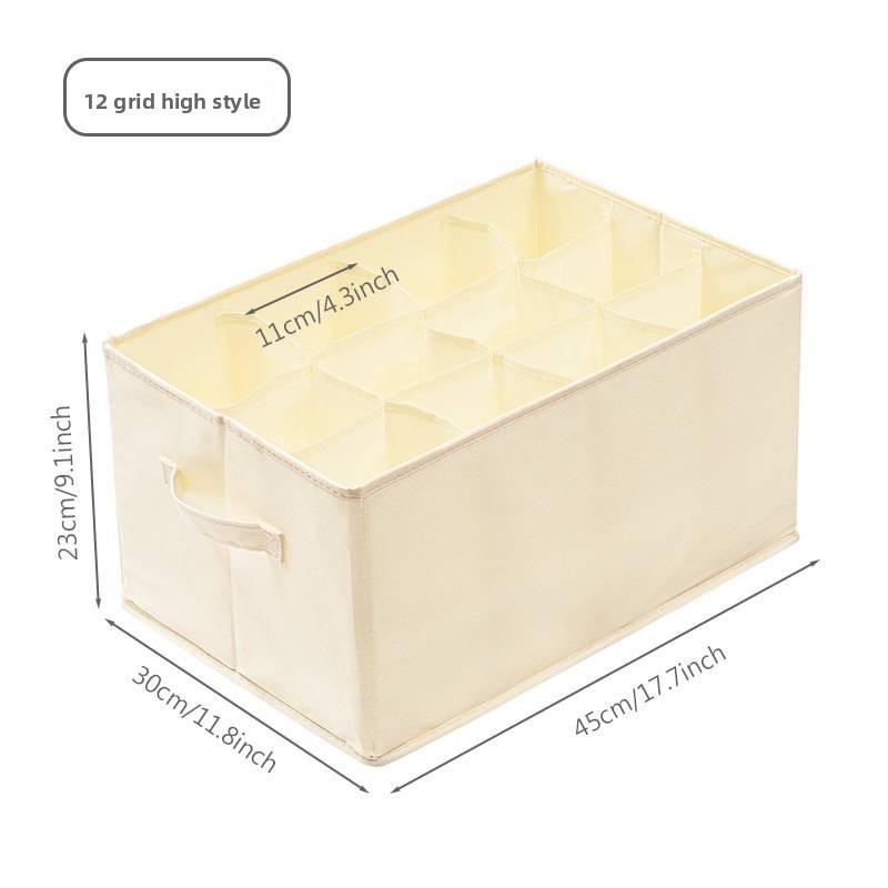 Japanese Style Cotton Linen Clothes Organizer With Dividers For Drawer Storage And Closet Use
