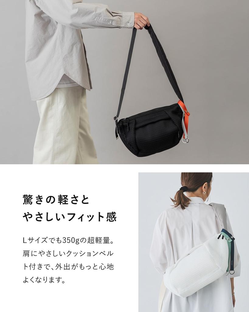 Edita Mesh Body Bag for Men and Large Machine Size L edt-120 Bag/Shoulder Women, Lightweight, Capacity, Washable, Crossbody/Shoulder Bag, White,