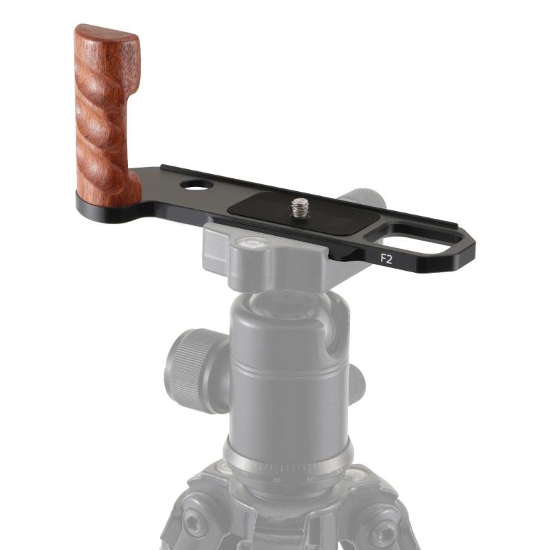 Camera L Plate Bracket with Wood Hand Grip for F2 Vlog Digital Camera Photography Studio Use
