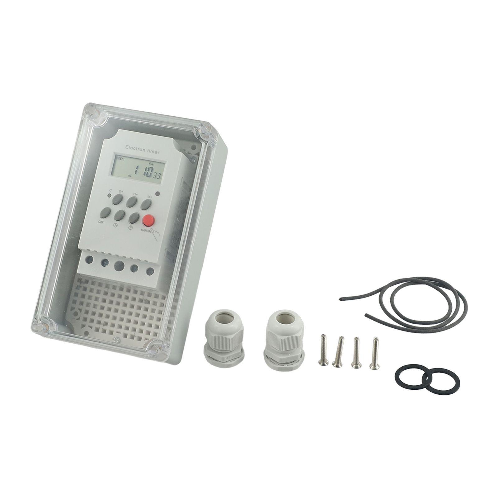 

Precise Timing 25A 220VAC Rainproof IP66 Timer Digital With Waterproof Box 30A
