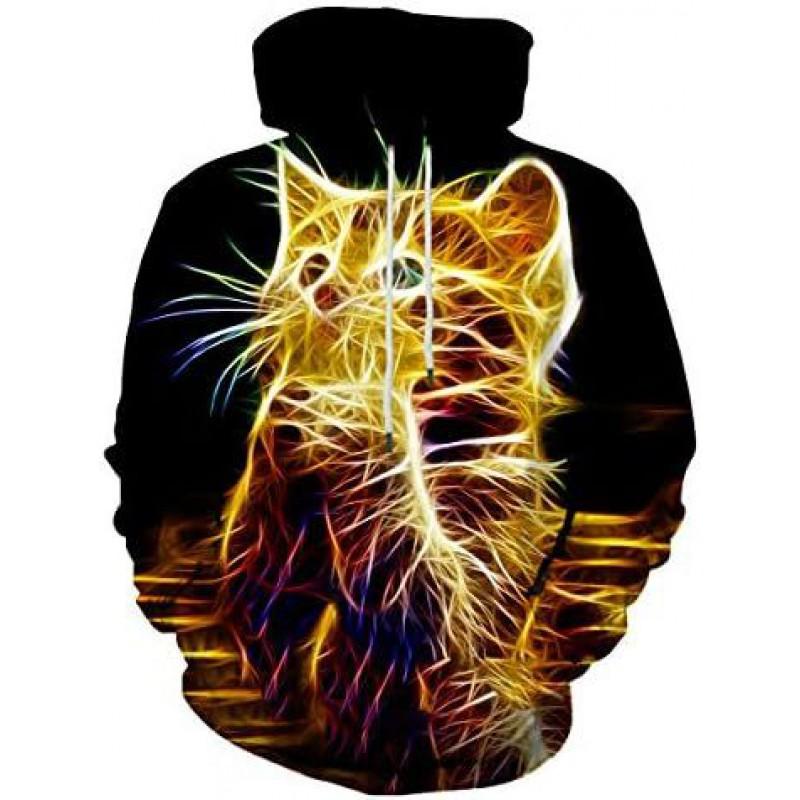 Unisex 3D Graphic Hoodie Oversized Streetwear Sweatshirt Air Layer Fabric Casual Pullover