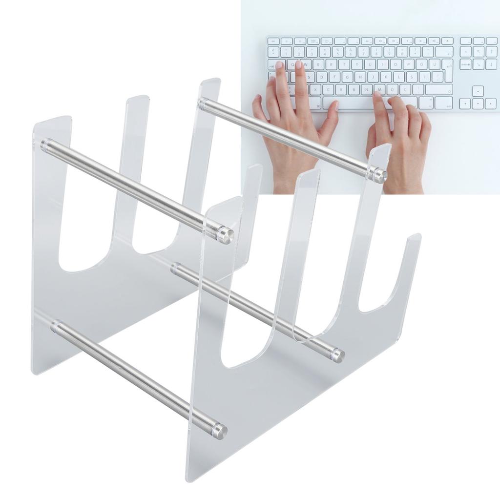 Keyboard Display Stand 3 Tier Acrylic Desk Keyboard Storage Holder for Mechanical Gaming Keyboard