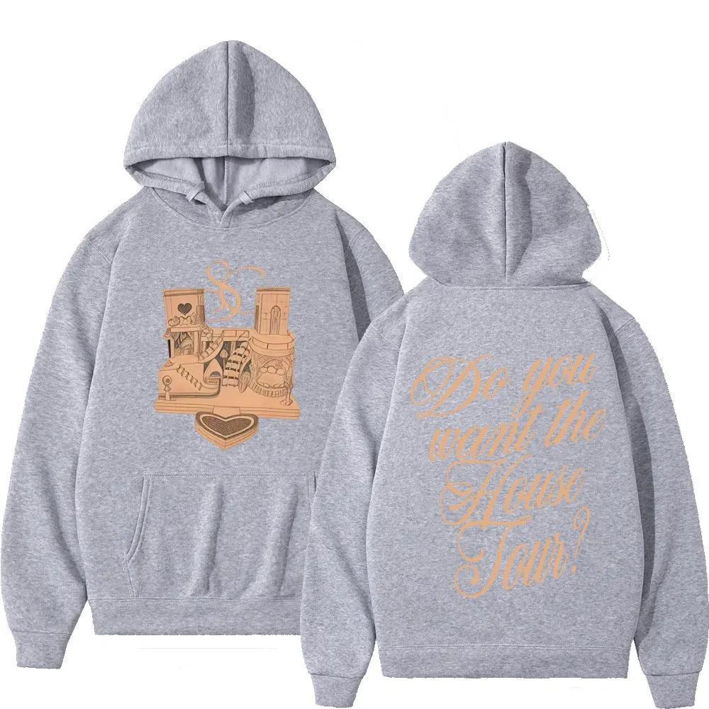 Do You Want The House Tour Sabrina Carpenter Vintage Print Hoodie Men Wome Pullover Long-sleeved Fashion Sweatshirt Tops