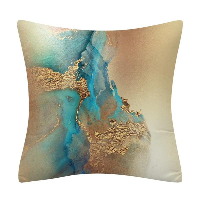 Federa per Cuscino Decorativa Turchese Arte Astratta Federa per Cuscino a Strisce Divano Camera da Letto Auto Cuscino da Lancio