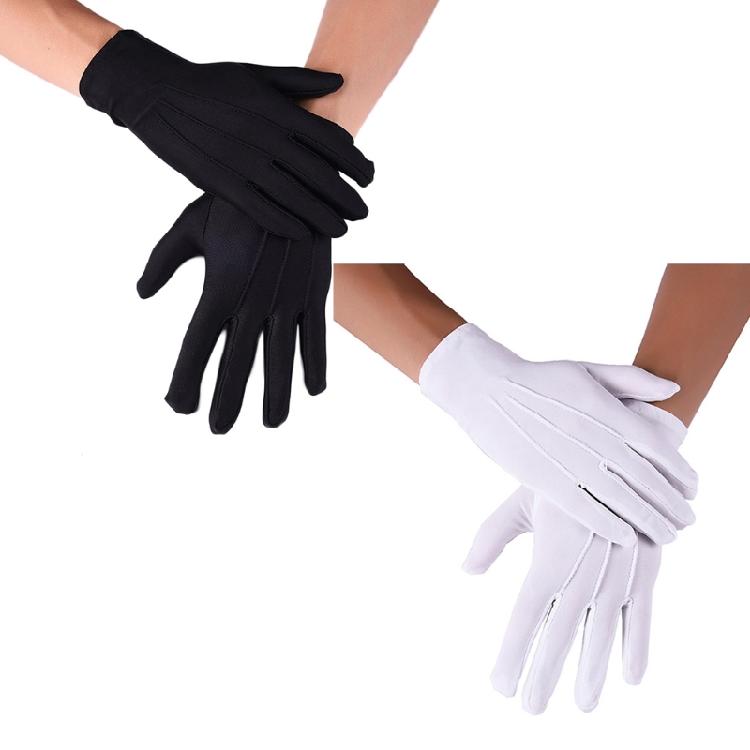 Formal Party Tuxedo Guard Gloves Stretchy for Police for Parade Mittens for Wome