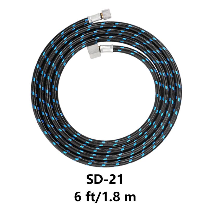 Durable Braided Airbrush Hose with Flexible Snake-like Design, 1/8 1/4 Interface – Wear-resistant for Model Painting