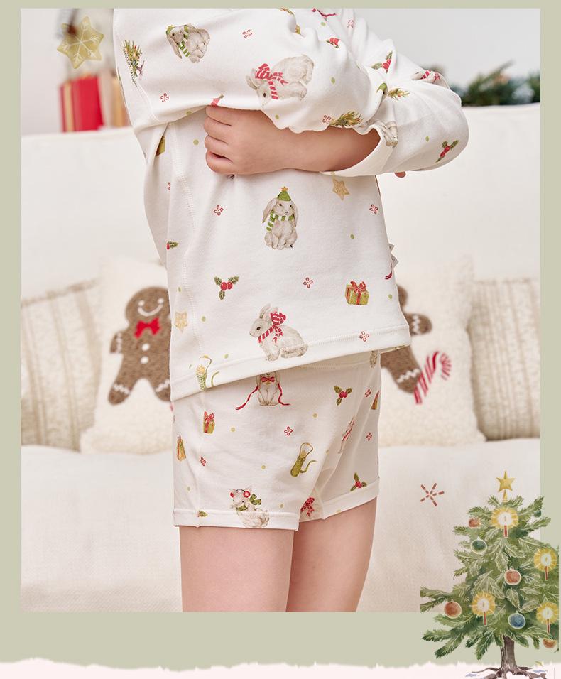 An Dan Christmas Limited Edition Antibacterial Cotton Boxer Briefs for Boys and Girls - 2-Pack