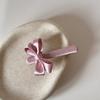 French Satin Bow Banana Clip Gentle Solid Color Vertical Clip Half Tie Hair Clip Simple Commuter Girl Hair Accessories
