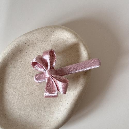 French Satin Bow Banana Clip Gentle Solid Color Vertical Clip Half Tie Hair Clip Simple Commuter Girl Hair Accessories