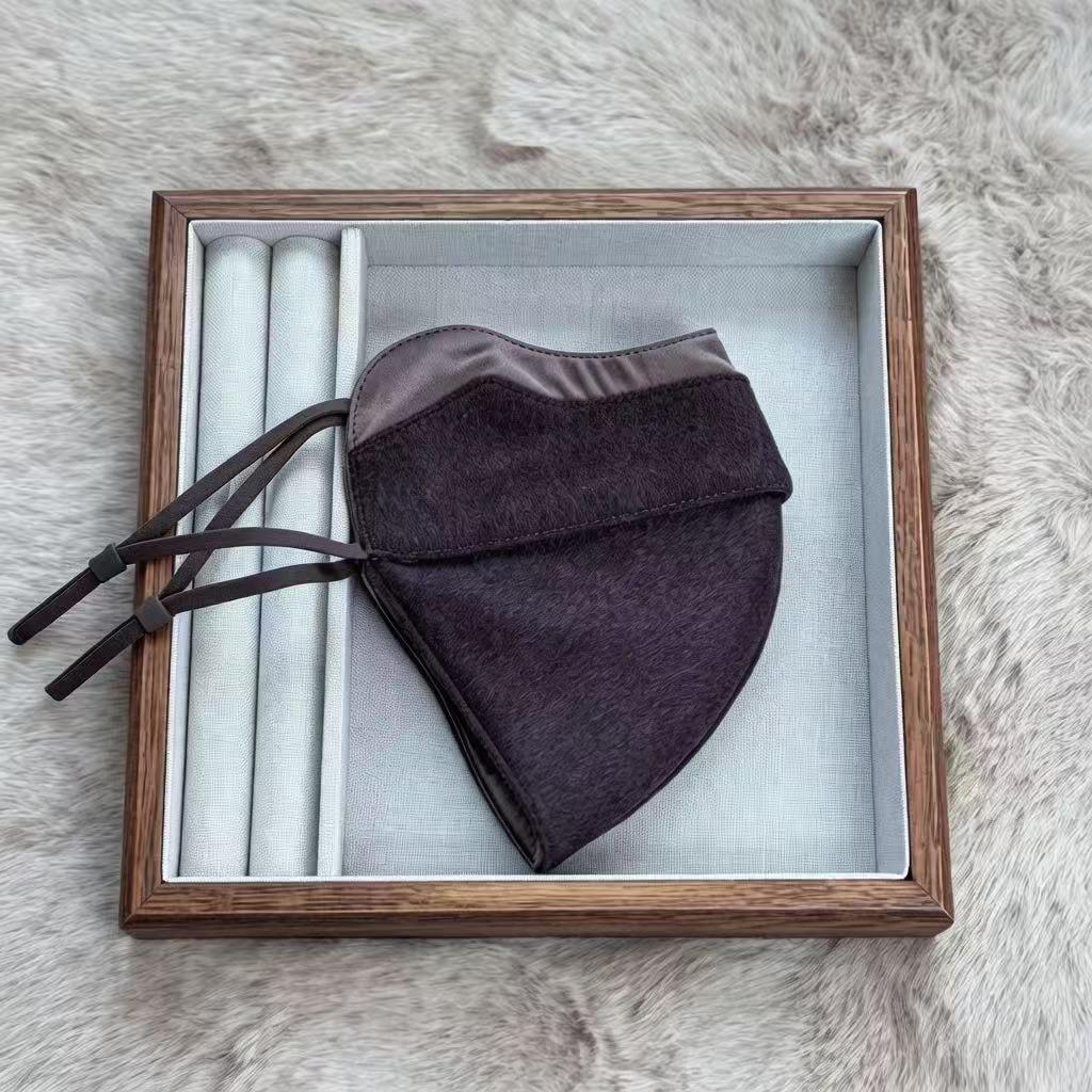 Thickened Winter Cashmere Silk Mask: Fleece-Lined, Windproof, Cold-Proof, Mulberry Silk for Eye Corner Protection