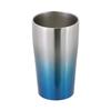 Pearl Metal Vacuum Insulated Keeps Hot or Stainless Satin X Vintage Bar Tumbler, 420ml, Cold, Anti-Condensation, Steel, Blue, Style, HC-318