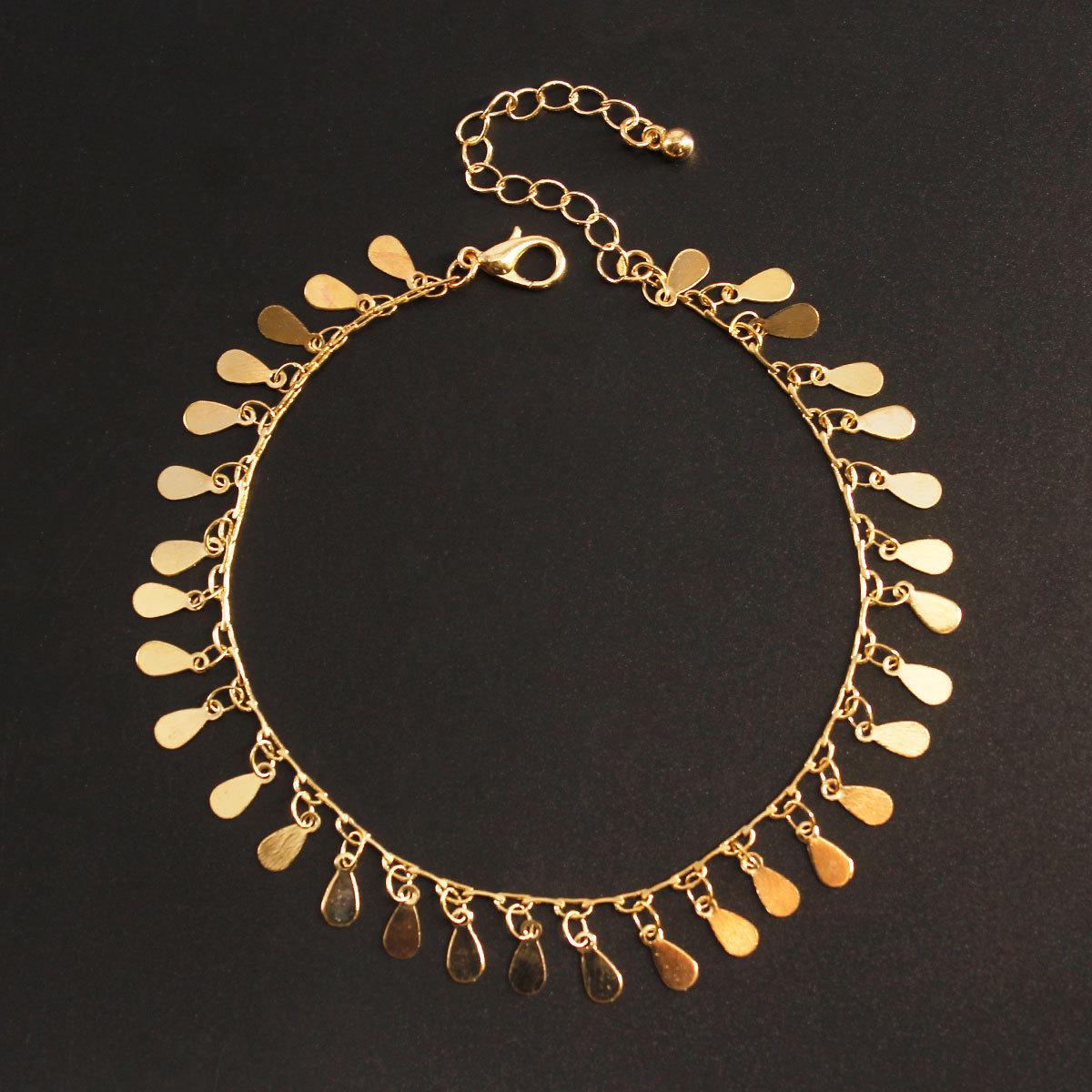 Accessories New beach anklets, fashionable water drop-shaped handmade foot accessories designed by famous teachers