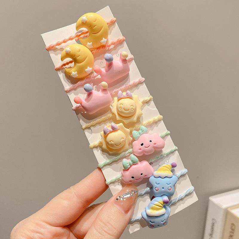 10-30PCS/Set, Cute Cartoon Animals, Hair Bands, Girls, Elastic Rubber Band, Headwear, Hair Accessories