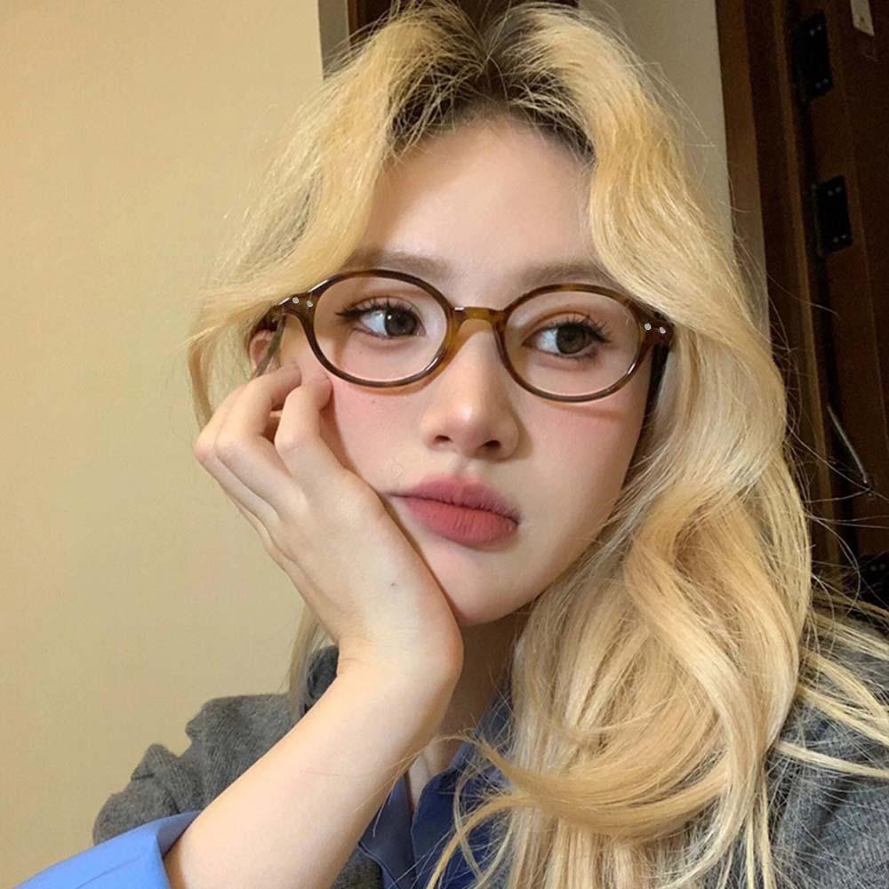 Zinc Zinc Alloy Elderly Reading Glasses Retro Tortie Elliptical Frame Eyewear  Mother's Day