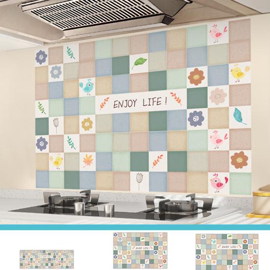 Yousheng Oil Proof Wall Stickers Kitchen Backsplash Wall Protector Waterproof Heat Resistant Static Sticker for Kitchen Dining Room Countertop