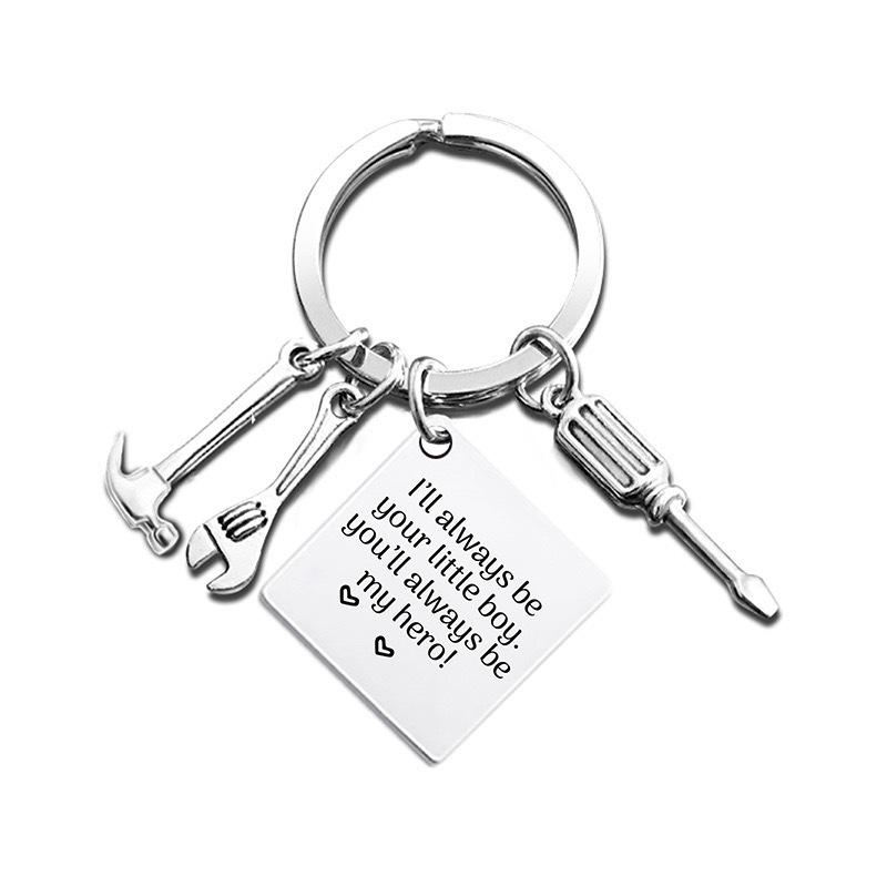 Father's Day Gift: Cross Stainless Steel Hammer & Screwdriver Keychain Pendant