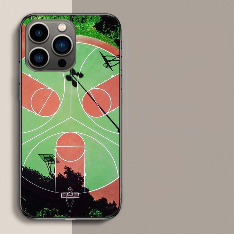 Basketball Court Basketball Phone Case For Iphone 17 Air 15 Pro 14 Plus 16 Pro Max 17E 16E 12 13 Mini 11 Cover Cute Fundas
