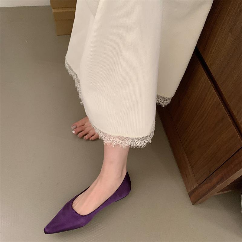 Fashion Breathable Satin Finish Ballet Flats Women Mesh Casual Shoes Soft Rubber Sole Pointed Toe Slip on Loafers Zapatos 2026