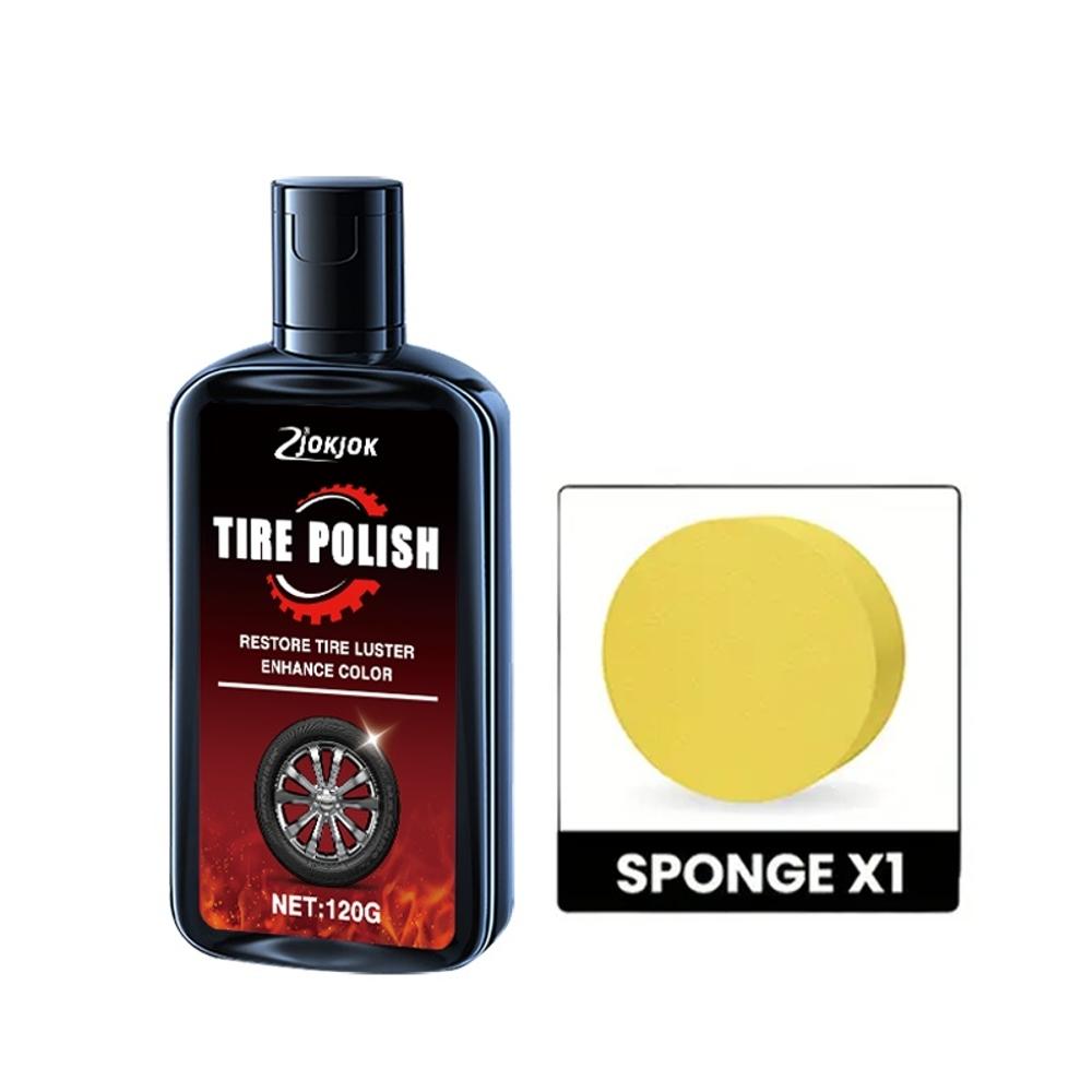 JOKJOK Полироль и восстановитель шин - Мгновенный блеск, Долговечная черная формула для шин и пластиковых деталей, Восстановление колес и Белизна