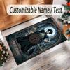 Witchcraft Theme Crystal Velvet Rug Personalized Custom Name Text Soft Floor Mat Home Decor