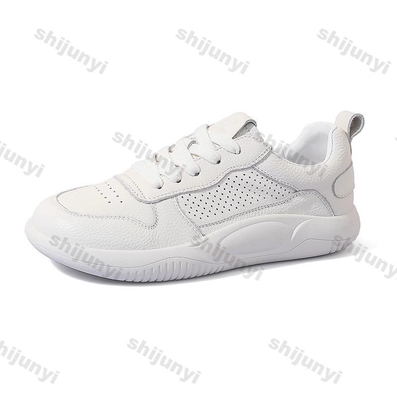 Fashion Women's White Sneakers Spring Summer Fashion Breathable Non Slip Casual Shoes Lightweight Comfortable Cross Tied Outdoor Flats