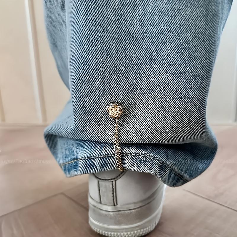 2/4Pcs Magnetic Clothing Clips Detachable Nail Free Chain Clips Seam Free Leg Fixing Closure Buckle Length Shortening Tool