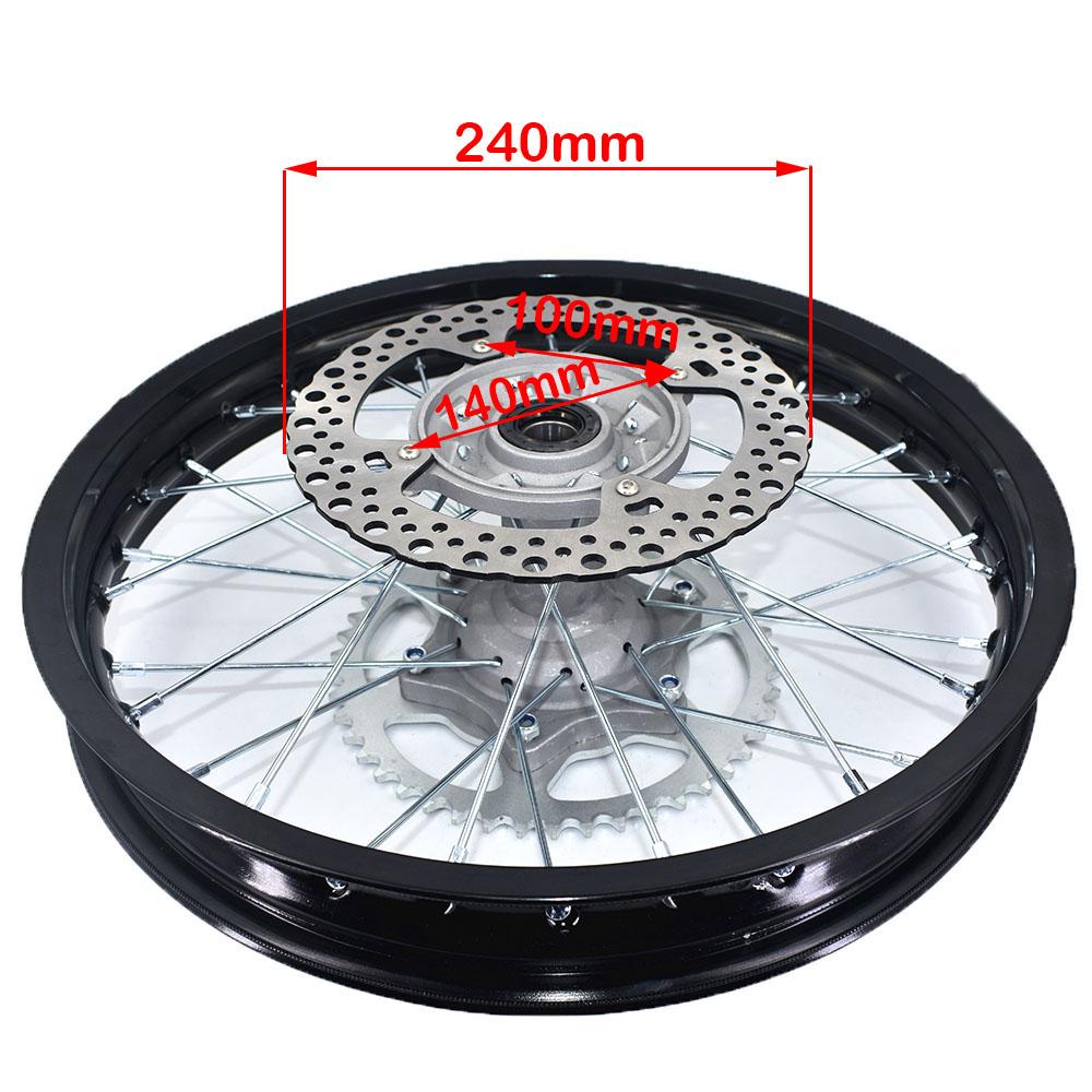 Motorcycle 2.15-18 Inch Rear Rim Aluminum Wheel Rim With Sprocket Brake Disc for CRF250R/X CRF450R/X Motorcycle Bike