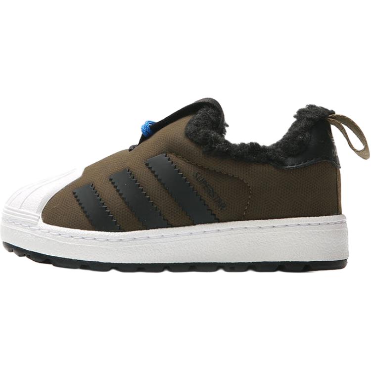 

Adidas Originals Superstar Winter 360 Fabric Comfortable Versatile Durable Low-Top Walking Shoes Baby sneaker Olive-Green BY9941 22