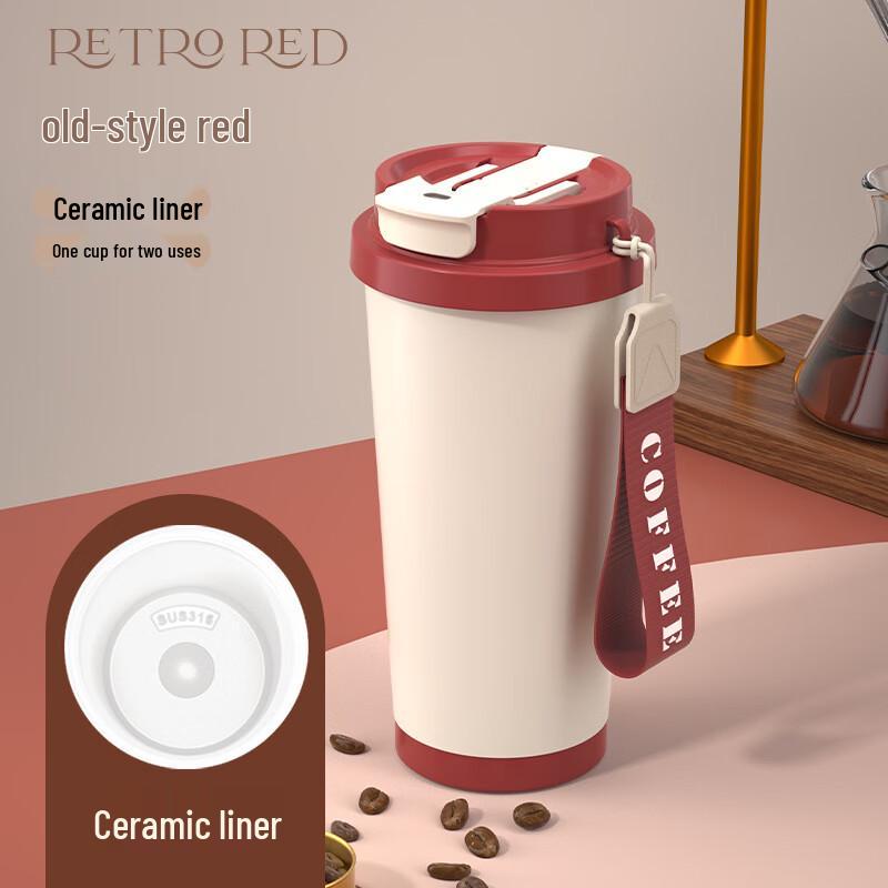 MRSIKEY Portable Dual-Drink Thermos Coffee Mug