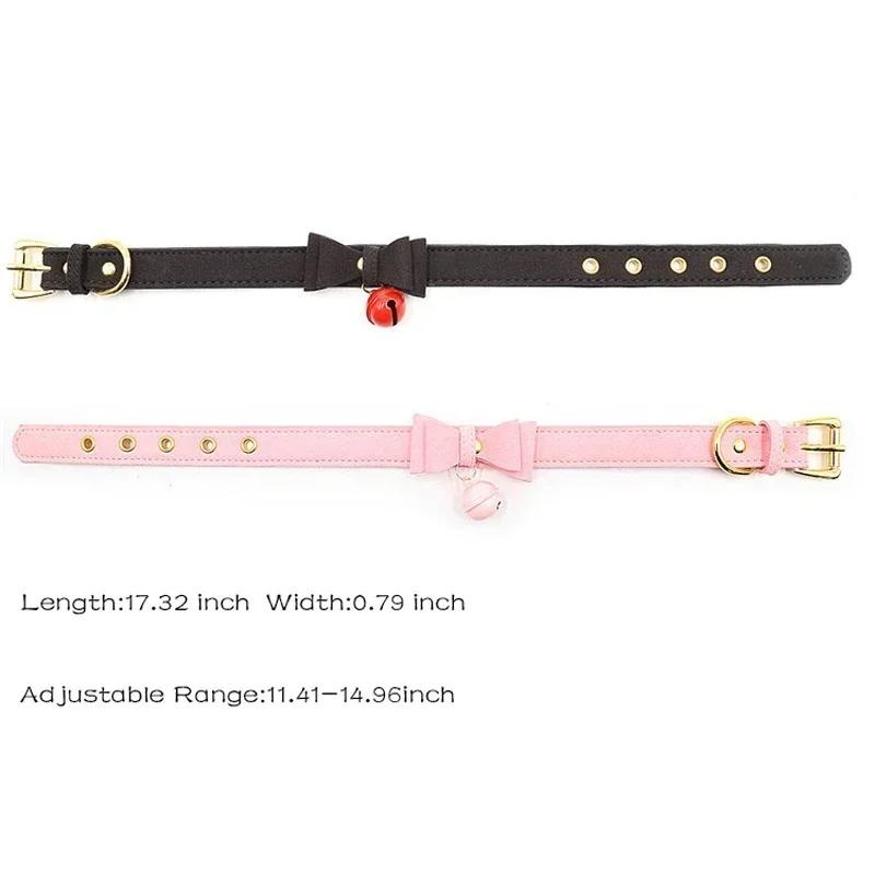 Lolita Schleifenhalsband, Eine Halskette mit Glöckchen, Lustiges Halsband, Choker-Halskette, Leinenhalsband Dunkle Gothic Halskette Kette, Cosplay-Requisiten