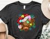 Christmas Cow Lights Shirt, Western Cow Christmas T-Shirt, Highland Cow Shirt, Cute Christmas Lights Cow Tee, Farm Animals Christmas Shirt